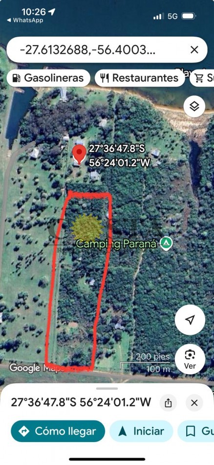 BELLA CABAÑA DE 2 DORMITORIOS Y COCHERA + OTRO LOTE. SANTA TECLA. CORRIENTES